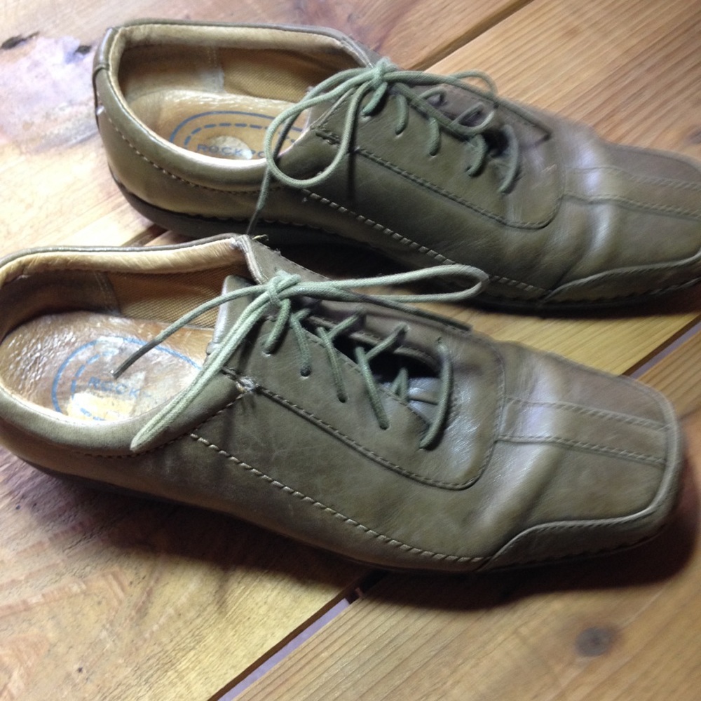 Women's Rockport Green Leather Shoe Size 7.5